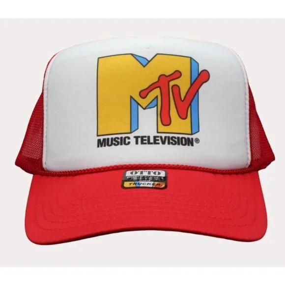 MTV Trucker Hat Mesh Hat New Adjustable Hat Vintage Music Television Ret… - Picture 1 of 3